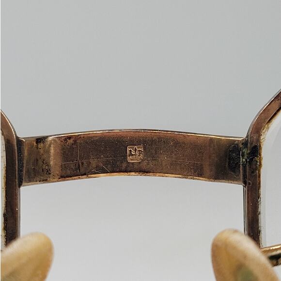 Vintage Mid Century French Gold Octagon Wire Frame Glasses‎ - Picture 6 of 9